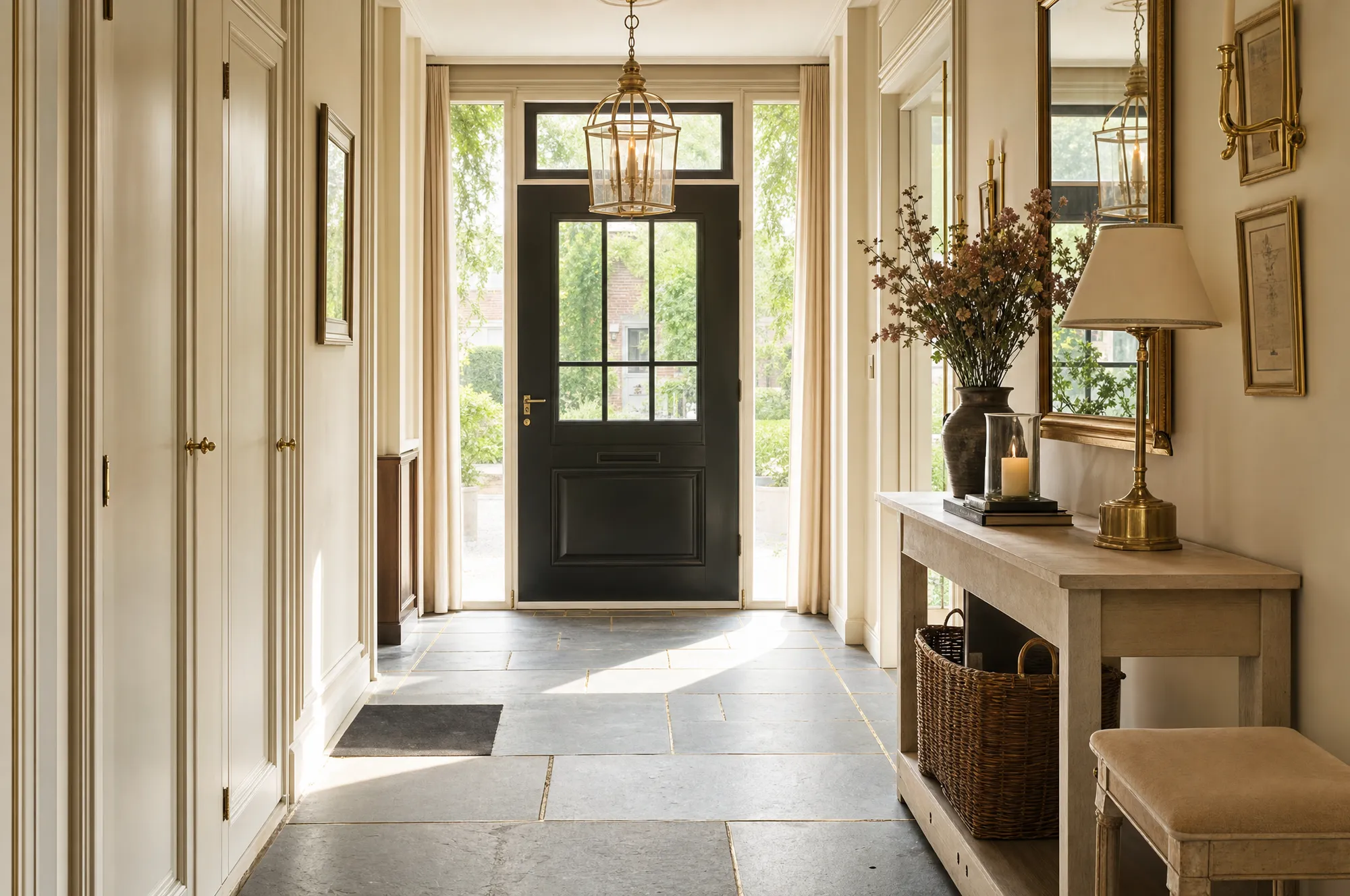 Flagstones in hal en entree, Noord-Brabant